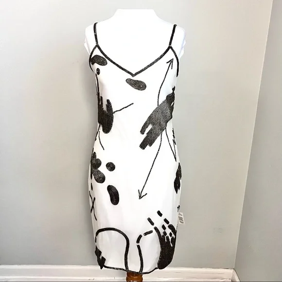 Creative Creations Bonwit Teller silk beaded slip dress - Picture 3 of 16